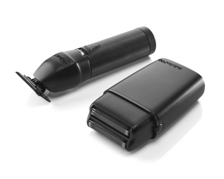 BABYLISSPRO LIMITEDFX MATTE BLACK TRIMMER AND DOUBLE-FOIL SHAVER GIFT SET